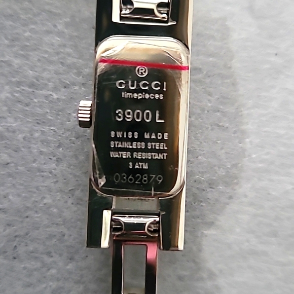 Silver Gucci Watch Pink Face NWOT needs Battery - Picture 7 of 7